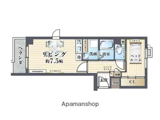 トレンディア高槻【6階】の間取り