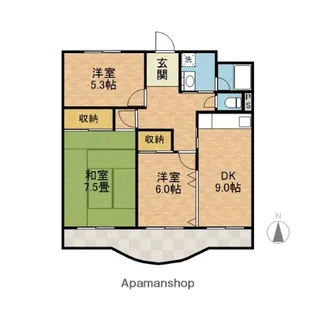 カーサ・フェリーチェ【2階】の間取り