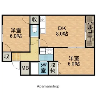 ベルエトワール【2階】の間取り