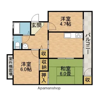 メゾン高槻2号棟【5階】の間取り