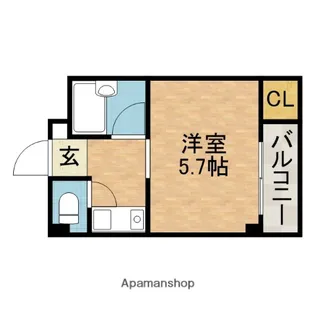 ハイツ富田【1階】の間取り