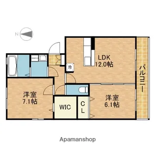 ジョリーメゾンノール【2階】の間取り