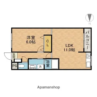 コーポ望月2棟【2階】の間取り