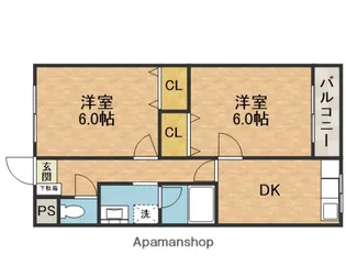 コーポ望月2棟【5階】の間取り