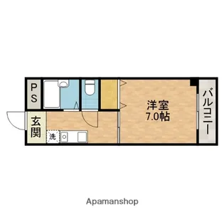 サンティー天川【2階】の間取り