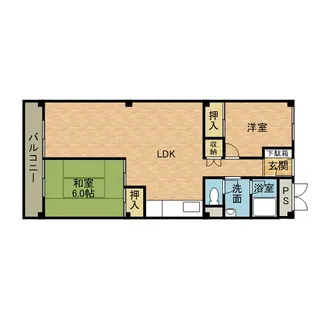 高槻スカイハイツ【6階】の間取り