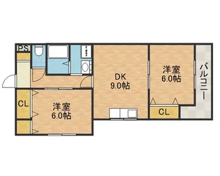 メゾン芥川【2階】の間取り