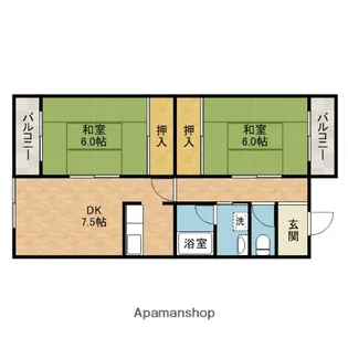 アティック館【2階】の間取り