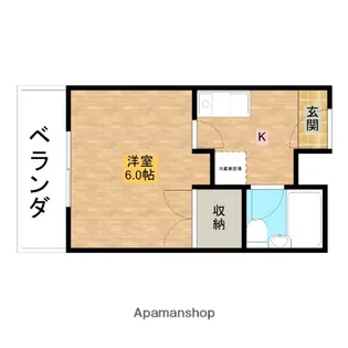 万葉ハイツ水無瀬【2階】の間取り