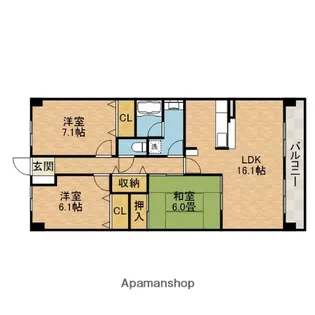 アルバ高槻【1階】の間取り