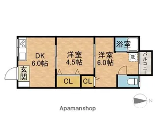 Kハイツ【2階】の間取り