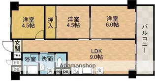 高槻ロイヤルハイツ真上【6階】の間取り