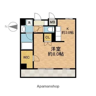 ラ カステル メウ【7階】の間取り