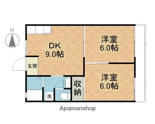 ハイツルミナールB棟【1階】の間取り