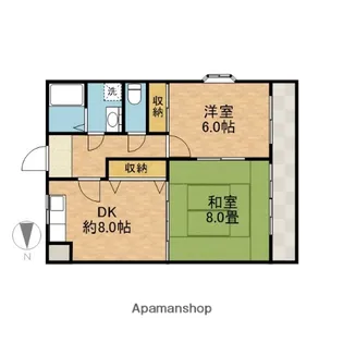 ハイツニシタニ【2階】の間取り