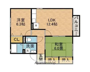 カサブランカ【1階】の間取り