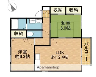 カサブランカ【1階】の間取り