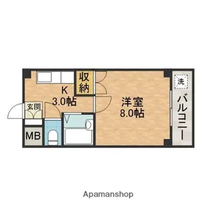 ヴェルディ南松原【3階】の間取り