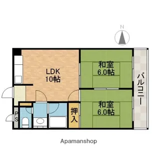 メゾンエトワール【2階】の間取り