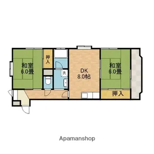 アサヒパークハイツ【3階】の間取り