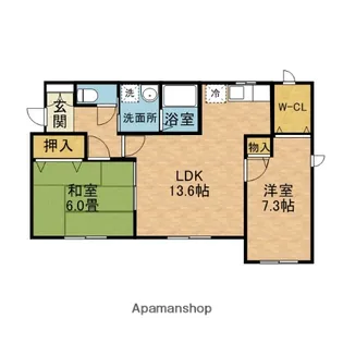カーサシプリ【1階】の間取り