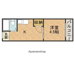 フロンティアハイツFUJIWARA【2階】の間取り
