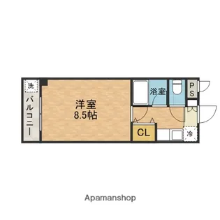 ジュネス帯曲輪(ジュネスオビクルワ)【3階】の間取り