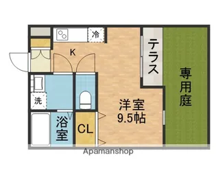 ルミエール高槻【1階】の間取り