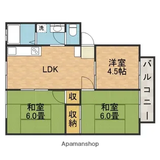 ウインディア南平台A棟【1階】の間取り