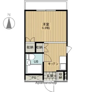 1Kの間取り画像