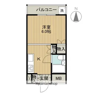 1Kの間取り画像