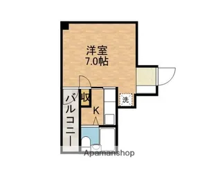 アップルハイツ富田【4階】の間取り