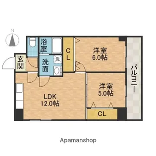 第2大和コーポ【1階】の間取り