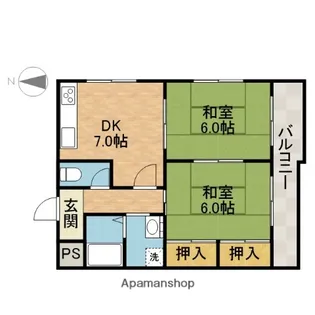 グリーンピア高槻【2階】の間取り