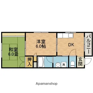 土田コーポ【3階】の間取り