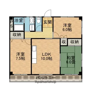 グランデ生野【3階】の間取り