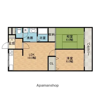 城南パレス【305号室】の間取り