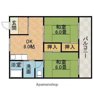 2DKの間取り画像