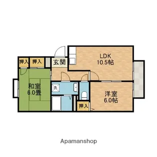ハイツデガジェ【1階】の間取り