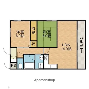 ガーデンパレス高槻【3階】の間取り