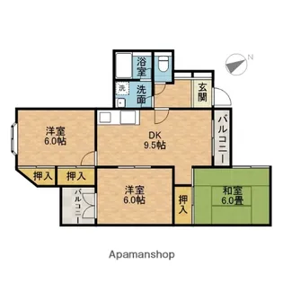 サンヴェール高槻【3階】の間取り