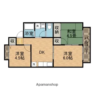 ハイツベルフィーユ【2階】の間取り