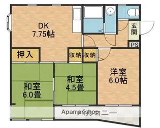 コーポ松政【3階】の間取り