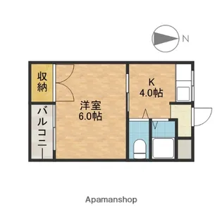 フレンズ高槻【4階】の間取り
