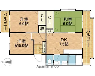 えくれーる高槻Ⅰ【1階】の間取り