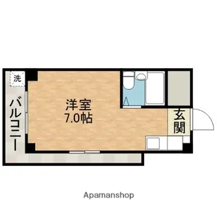 第一竹村コーポ【3階】の間取り