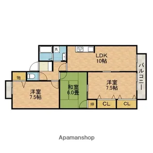 リヴェール深沢A棟【1階】の間取り