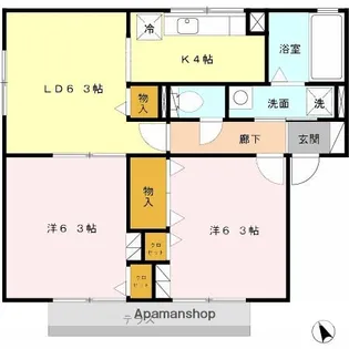 クレベール登【1階】の間取り