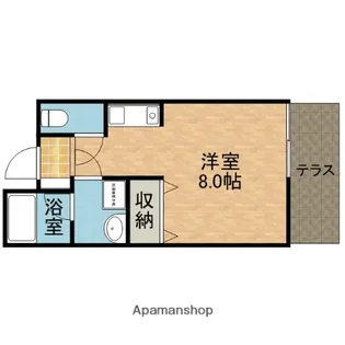 プロースト高槻【1階】の間取り