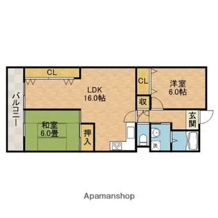 ライオンズマンション高槻【3階】の間取り